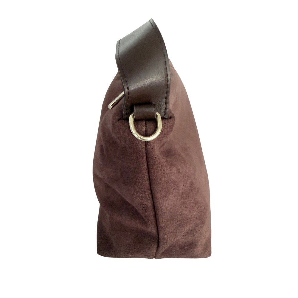 8 Other Reasons Bag Suede Brown Shoulder Bag Hobo Crossbody Gold Hardware - Picture 8 of 16
